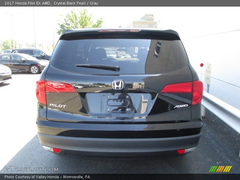 Crystal Black Pearl / Gray 2017 Honda Pilot EX AWD