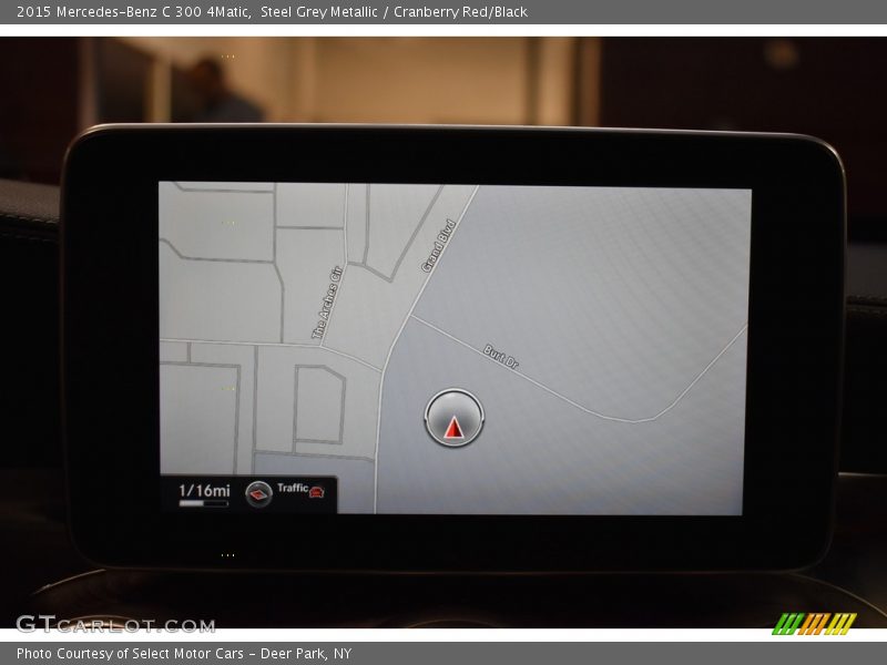 Steel Grey Metallic / Cranberry Red/Black 2015 Mercedes-Benz C 300 4Matic