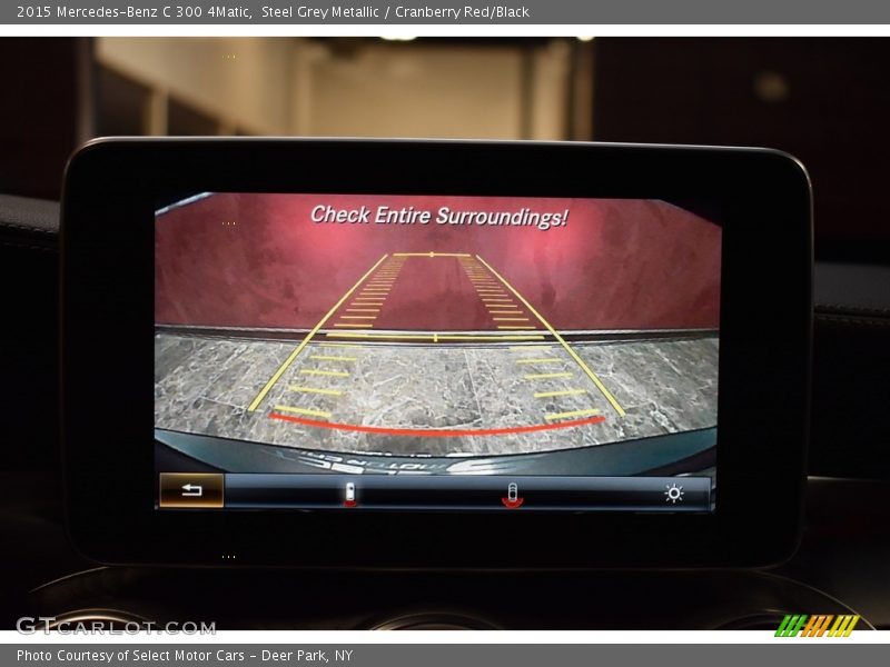 Steel Grey Metallic / Cranberry Red/Black 2015 Mercedes-Benz C 300 4Matic