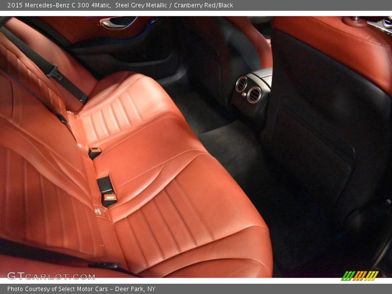 Steel Grey Metallic / Cranberry Red/Black 2015 Mercedes-Benz C 300 4Matic