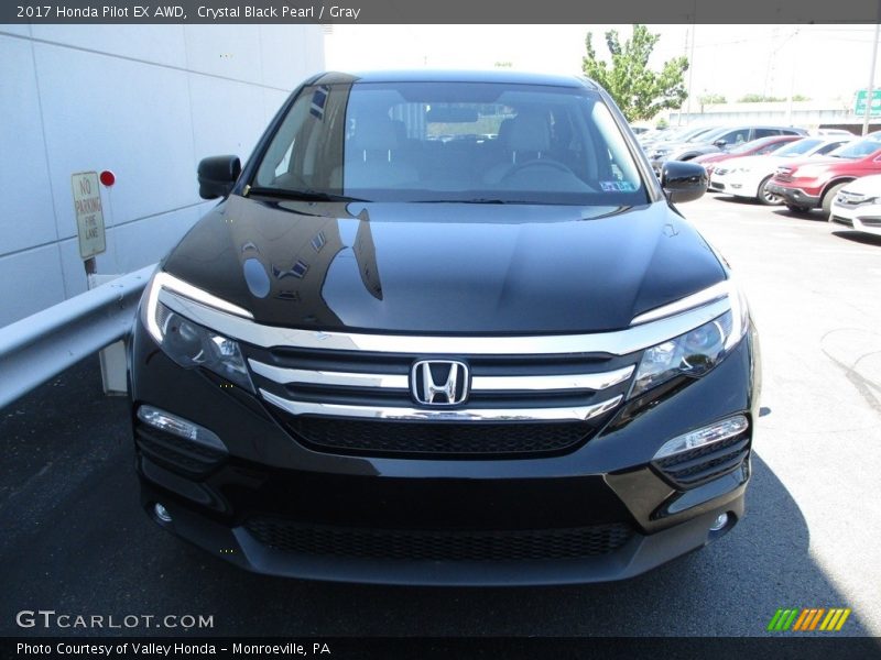 Crystal Black Pearl / Gray 2017 Honda Pilot EX AWD