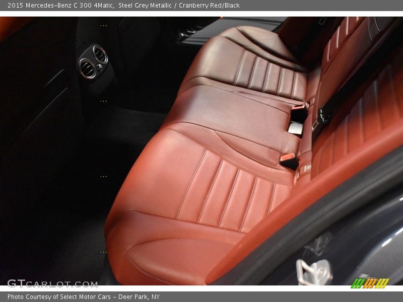 Steel Grey Metallic / Cranberry Red/Black 2015 Mercedes-Benz C 300 4Matic