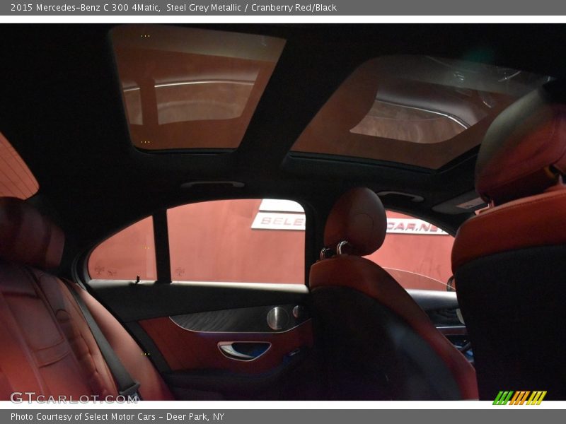 Steel Grey Metallic / Cranberry Red/Black 2015 Mercedes-Benz C 300 4Matic