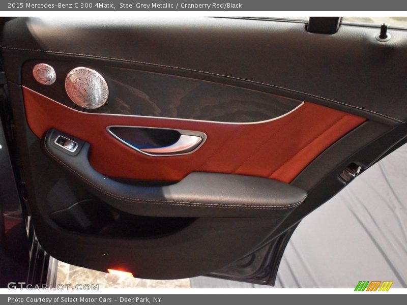 Steel Grey Metallic / Cranberry Red/Black 2015 Mercedes-Benz C 300 4Matic