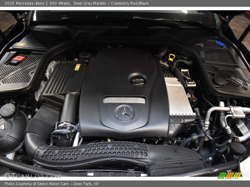 Steel Grey Metallic / Cranberry Red/Black 2015 Mercedes-Benz C 300 4Matic