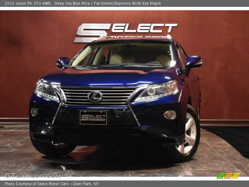Deep Sea Blue Mica / Parchment/Espresso Birds Eye Maple 2013 Lexus RX 350 AWD