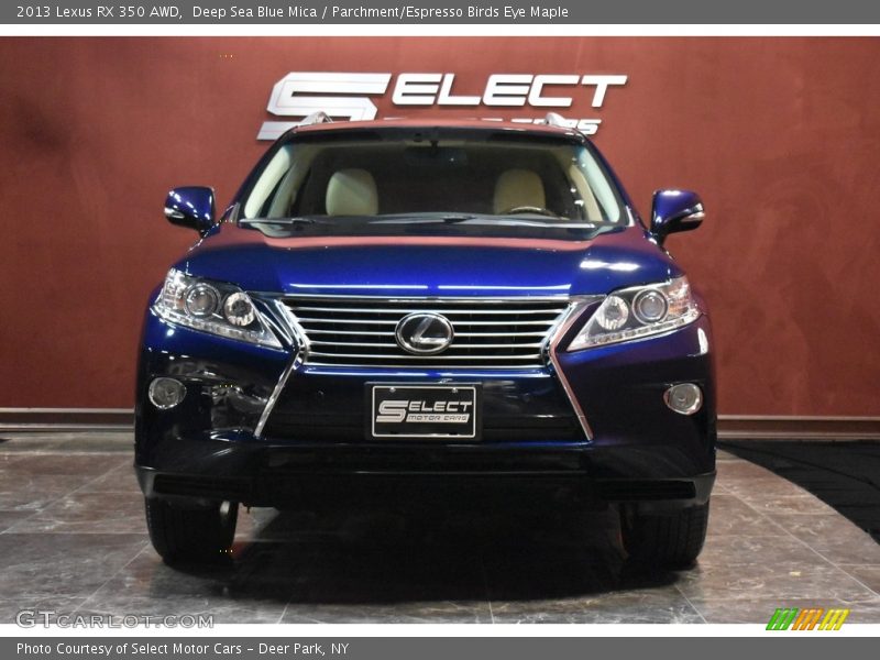 Deep Sea Blue Mica / Parchment/Espresso Birds Eye Maple 2013 Lexus RX 350 AWD