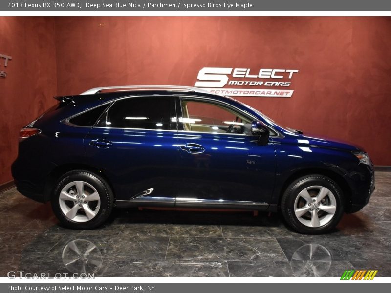 Deep Sea Blue Mica / Parchment/Espresso Birds Eye Maple 2013 Lexus RX 350 AWD