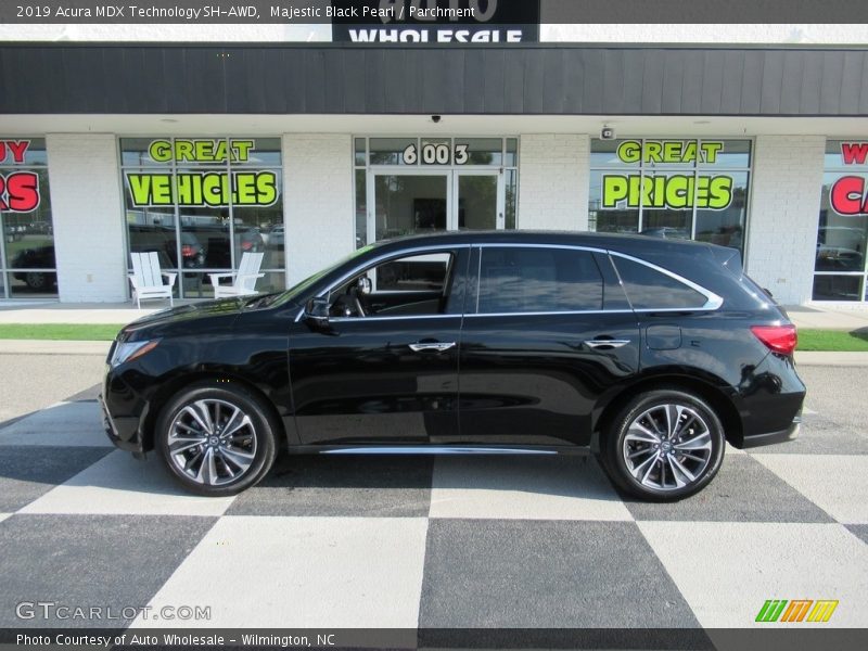 Majestic Black Pearl / Parchment 2019 Acura MDX Technology SH-AWD
