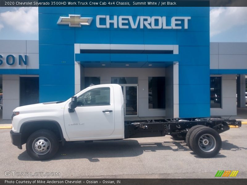 Summit White / Jet Black 2020 Chevrolet Silverado 3500HD Work Truck Crew Cab 4x4 Chassis