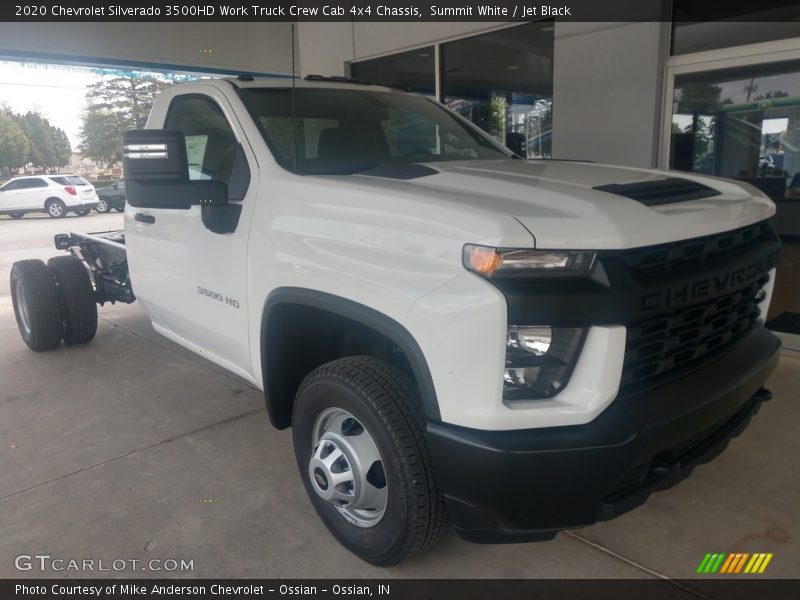 Summit White / Jet Black 2020 Chevrolet Silverado 3500HD Work Truck Crew Cab 4x4 Chassis