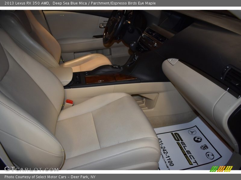 Deep Sea Blue Mica / Parchment/Espresso Birds Eye Maple 2013 Lexus RX 350 AWD