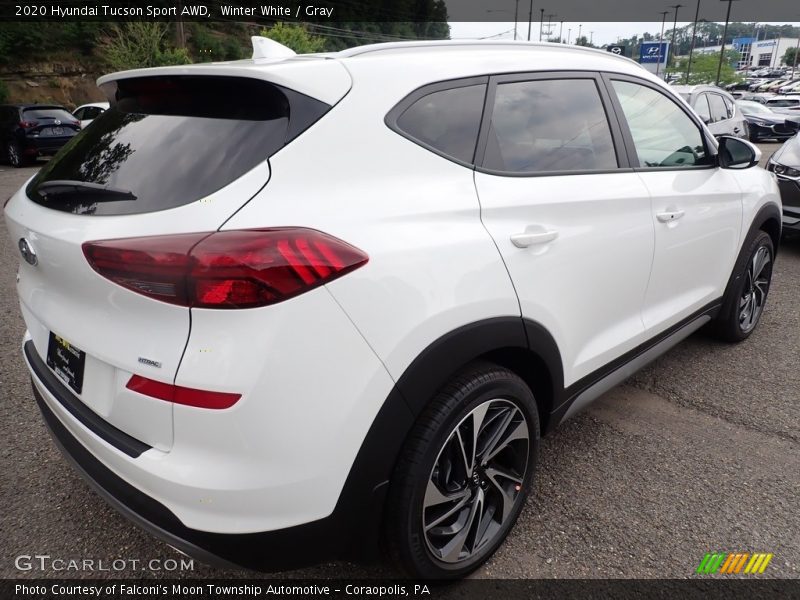 Winter White / Gray 2020 Hyundai Tucson Sport AWD