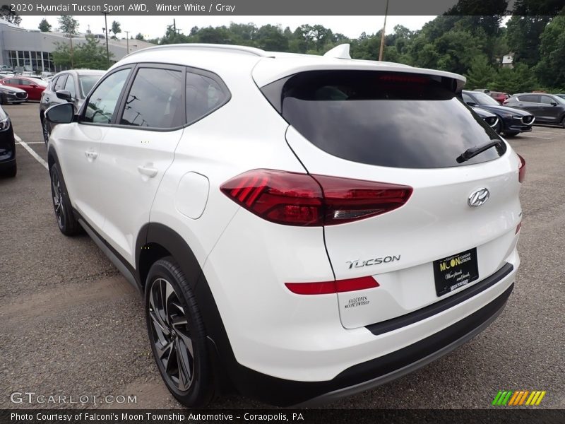 Winter White / Gray 2020 Hyundai Tucson Sport AWD