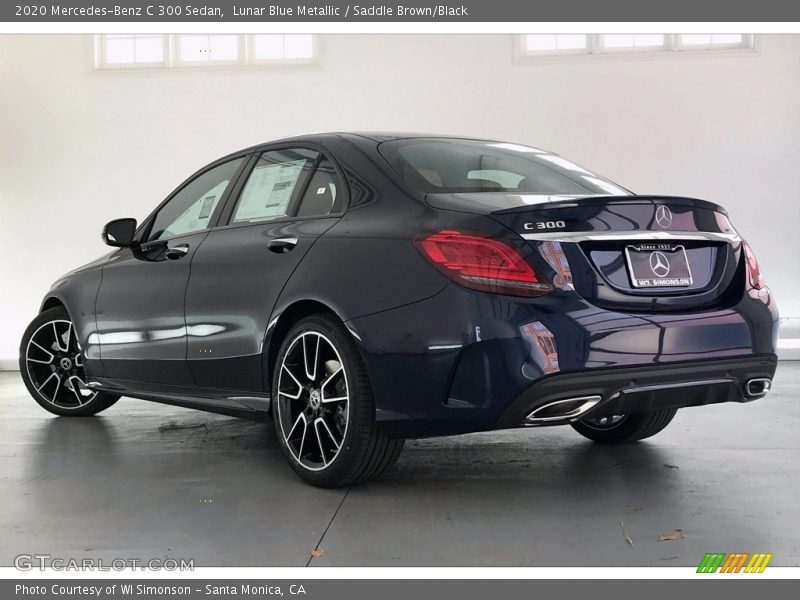 Lunar Blue Metallic / Saddle Brown/Black 2020 Mercedes-Benz C 300 Sedan