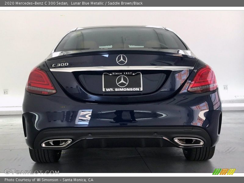 Lunar Blue Metallic / Saddle Brown/Black 2020 Mercedes-Benz C 300 Sedan