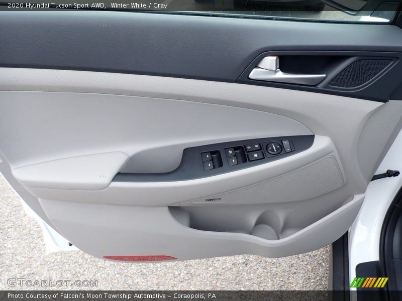 Winter White / Gray 2020 Hyundai Tucson Sport AWD