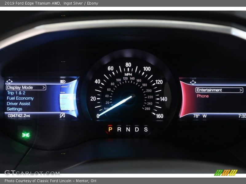 Ingot Silver / Ebony 2019 Ford Edge Titanium AWD