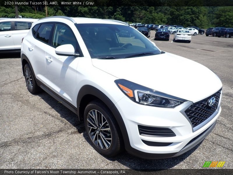 Winter White / Gray 2020 Hyundai Tucson SEL AWD