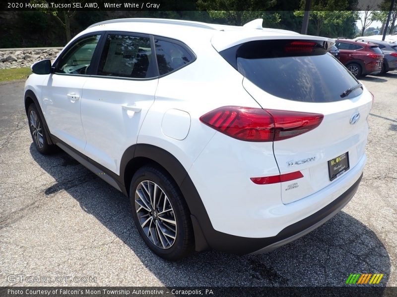 Winter White / Gray 2020 Hyundai Tucson SEL AWD