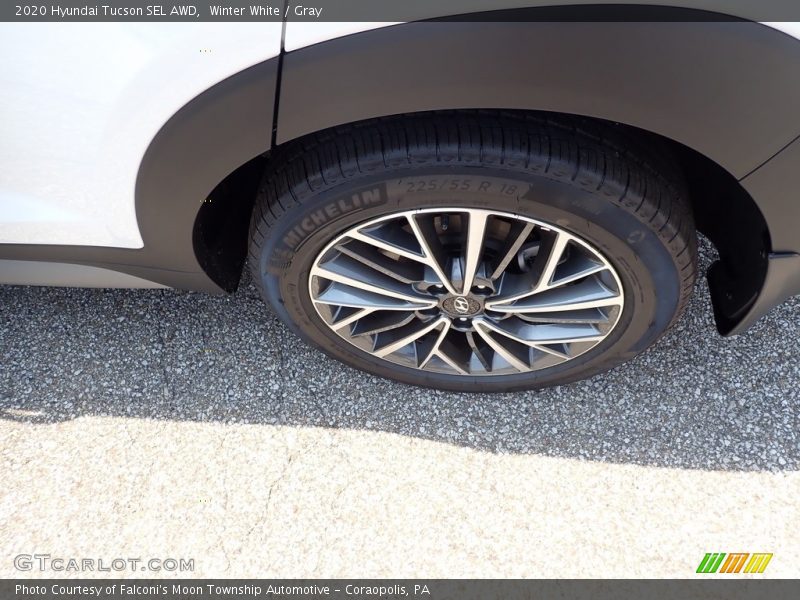 Winter White / Gray 2020 Hyundai Tucson SEL AWD