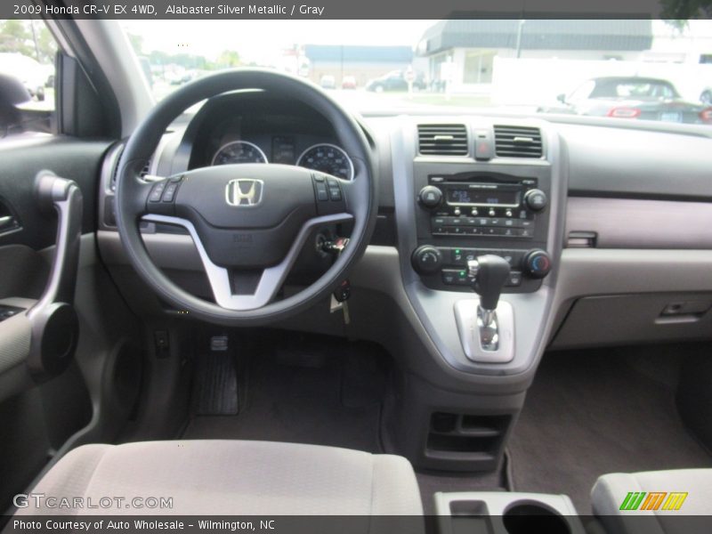 Alabaster Silver Metallic / Gray 2009 Honda CR-V EX 4WD
