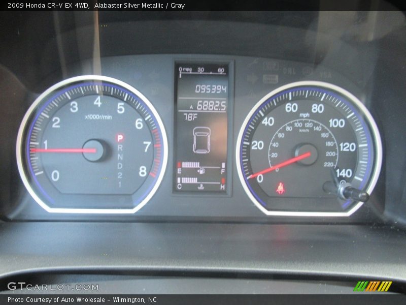 Alabaster Silver Metallic / Gray 2009 Honda CR-V EX 4WD