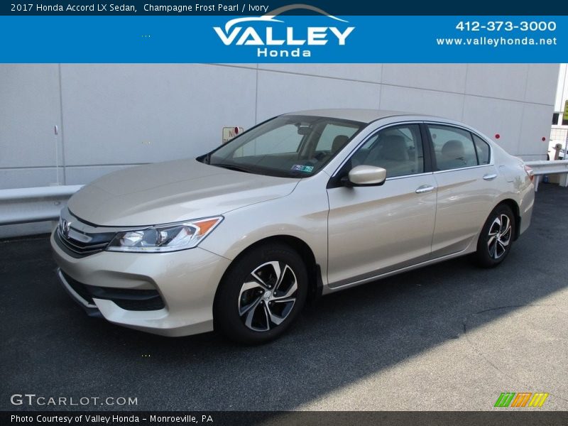 Champagne Frost Pearl / Ivory 2017 Honda Accord LX Sedan