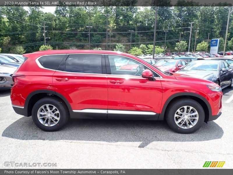Calypso Red / Black 2020 Hyundai Santa Fe SEL AWD