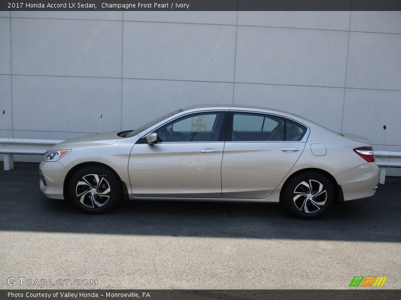 Champagne Frost Pearl / Ivory 2017 Honda Accord LX Sedan