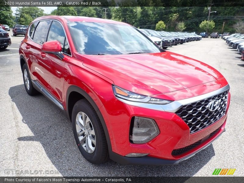 Calypso Red / Black 2020 Hyundai Santa Fe SEL AWD