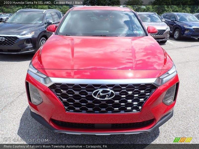 Calypso Red / Black 2020 Hyundai Santa Fe SEL AWD