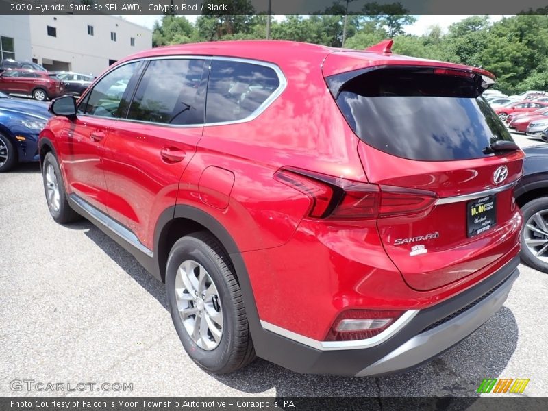 Calypso Red / Black 2020 Hyundai Santa Fe SEL AWD