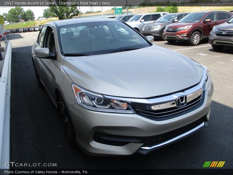 Champagne Frost Pearl / Ivory 2017 Honda Accord LX Sedan