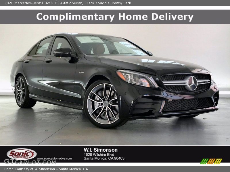 Black / Saddle Brown/Black 2020 Mercedes-Benz C AMG 43 4Matic Sedan