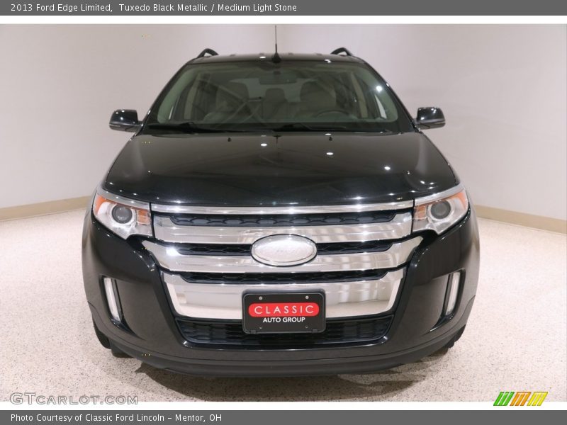 Tuxedo Black Metallic / Medium Light Stone 2013 Ford Edge Limited