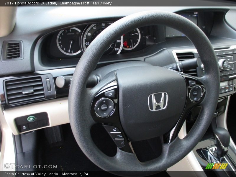 Champagne Frost Pearl / Ivory 2017 Honda Accord LX Sedan