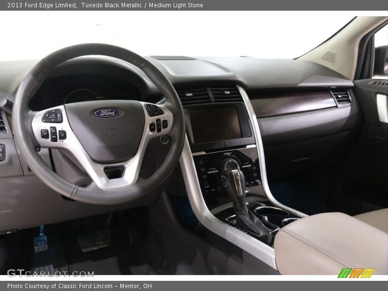 Tuxedo Black Metallic / Medium Light Stone 2013 Ford Edge Limited