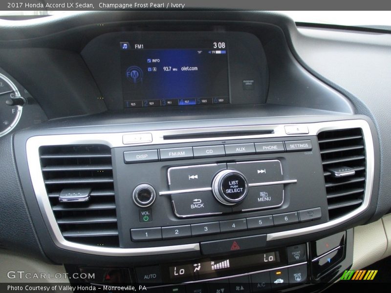 Champagne Frost Pearl / Ivory 2017 Honda Accord LX Sedan