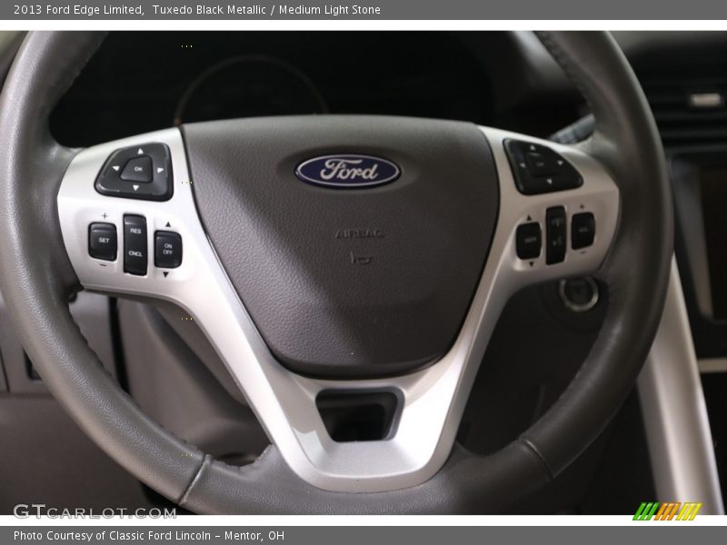 Tuxedo Black Metallic / Medium Light Stone 2013 Ford Edge Limited