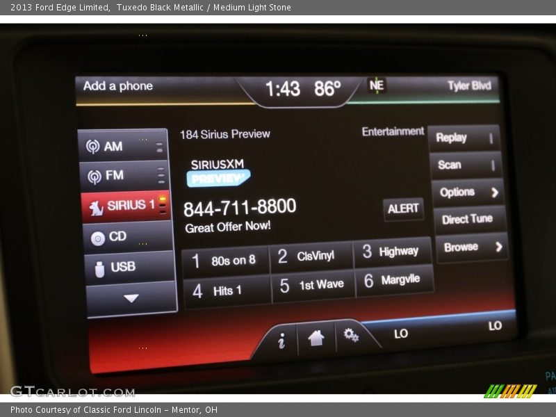 Tuxedo Black Metallic / Medium Light Stone 2013 Ford Edge Limited