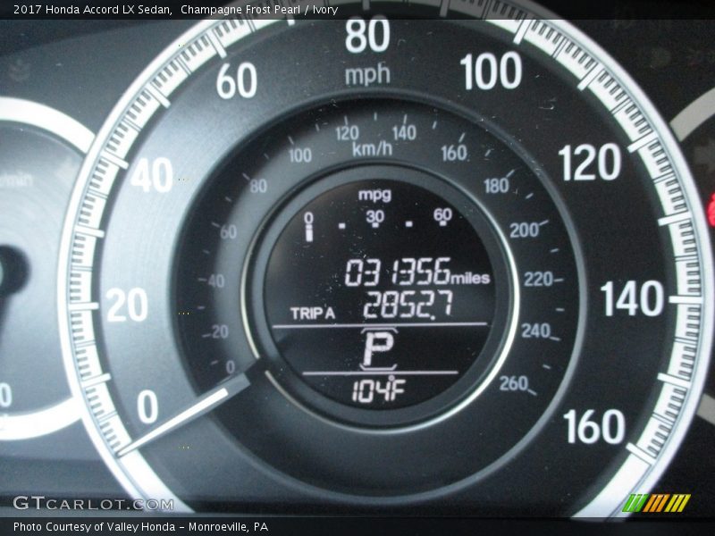Champagne Frost Pearl / Ivory 2017 Honda Accord LX Sedan