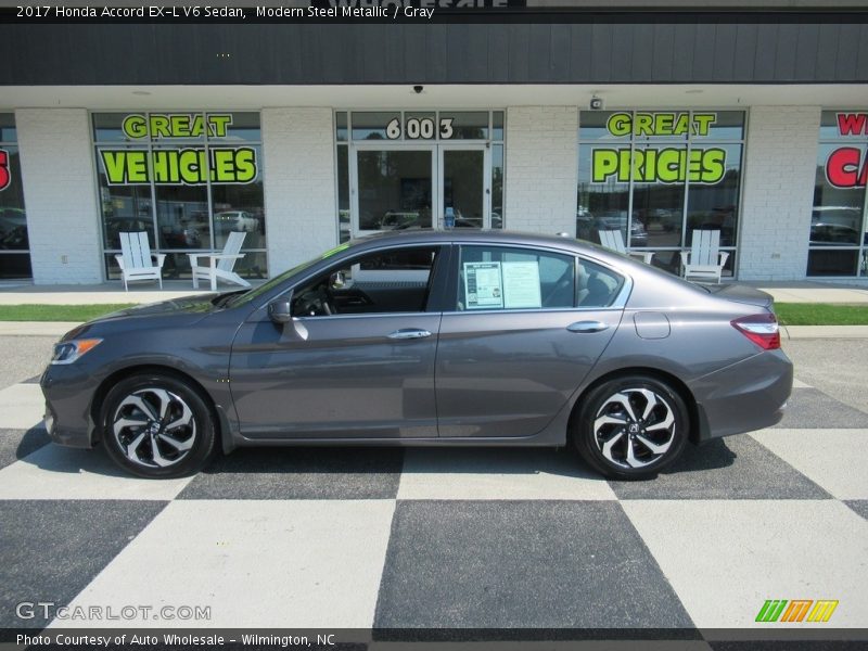 Modern Steel Metallic / Gray 2017 Honda Accord EX-L V6 Sedan