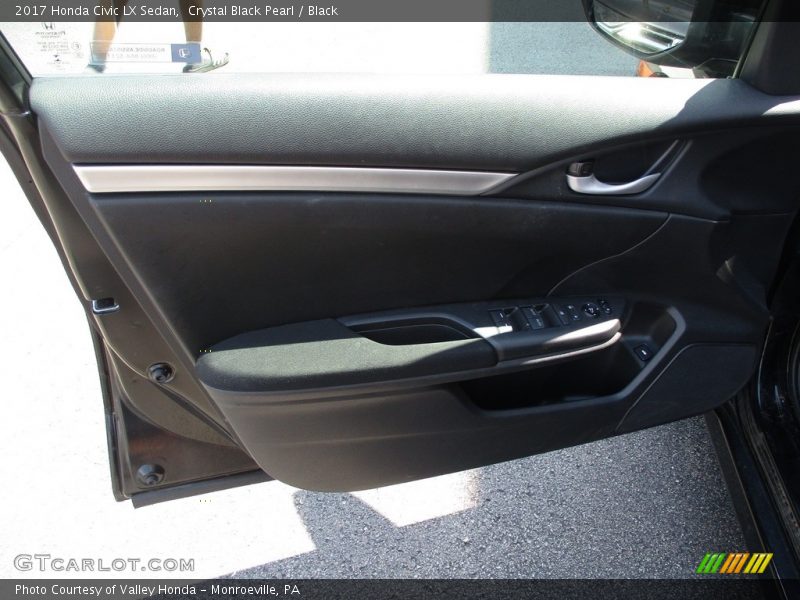 Crystal Black Pearl / Black 2017 Honda Civic LX Sedan