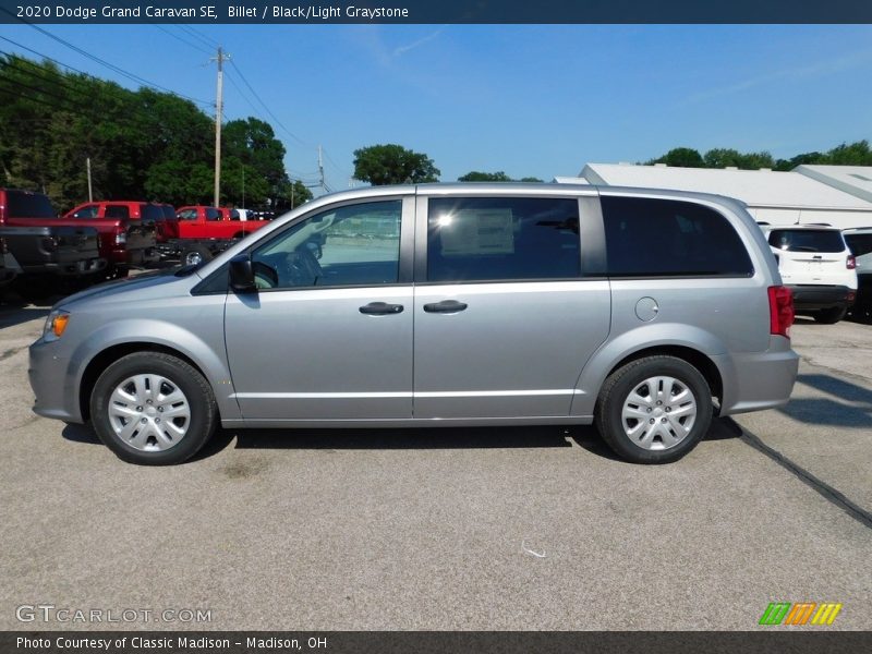 Billet / Black/Light Graystone 2020 Dodge Grand Caravan SE