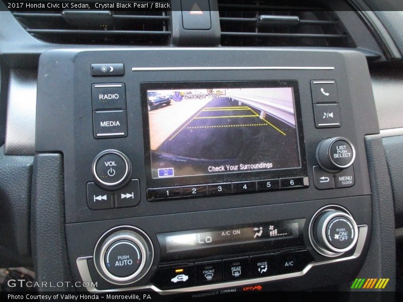 Crystal Black Pearl / Black 2017 Honda Civic LX Sedan