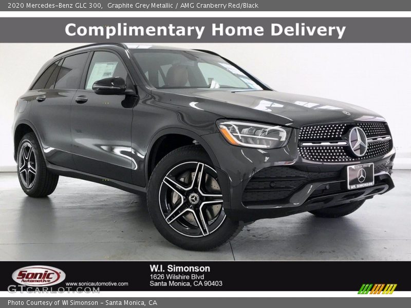 Graphite Grey Metallic / AMG Cranberry Red/Black 2020 Mercedes-Benz GLC 300