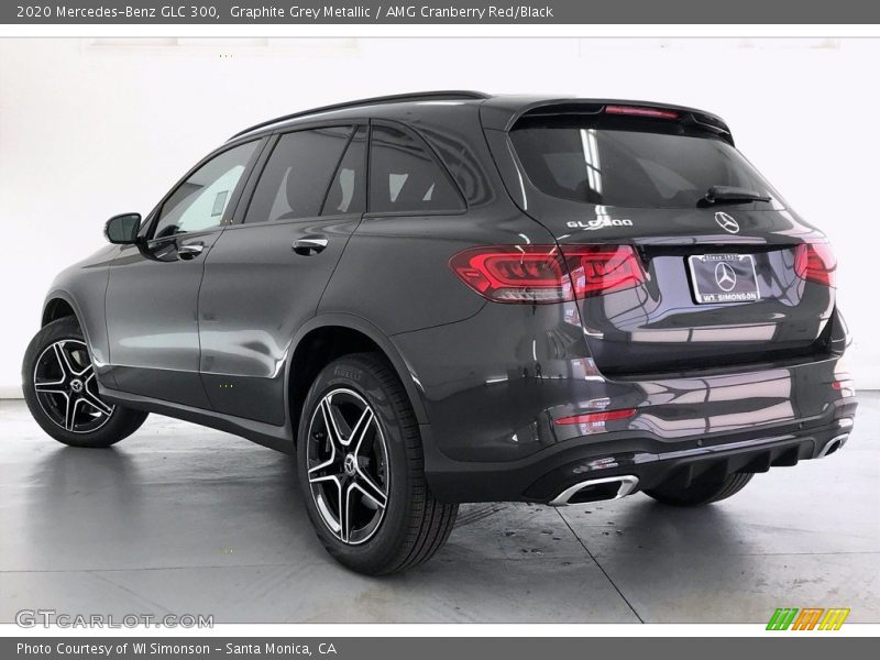 Graphite Grey Metallic / AMG Cranberry Red/Black 2020 Mercedes-Benz GLC 300