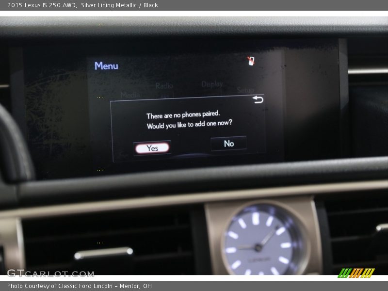 Silver Lining Metallic / Black 2015 Lexus IS 250 AWD
