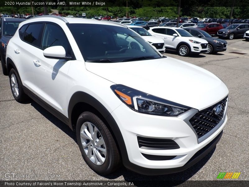Winter White / Beige 2020 Hyundai Tucson Value AWD
